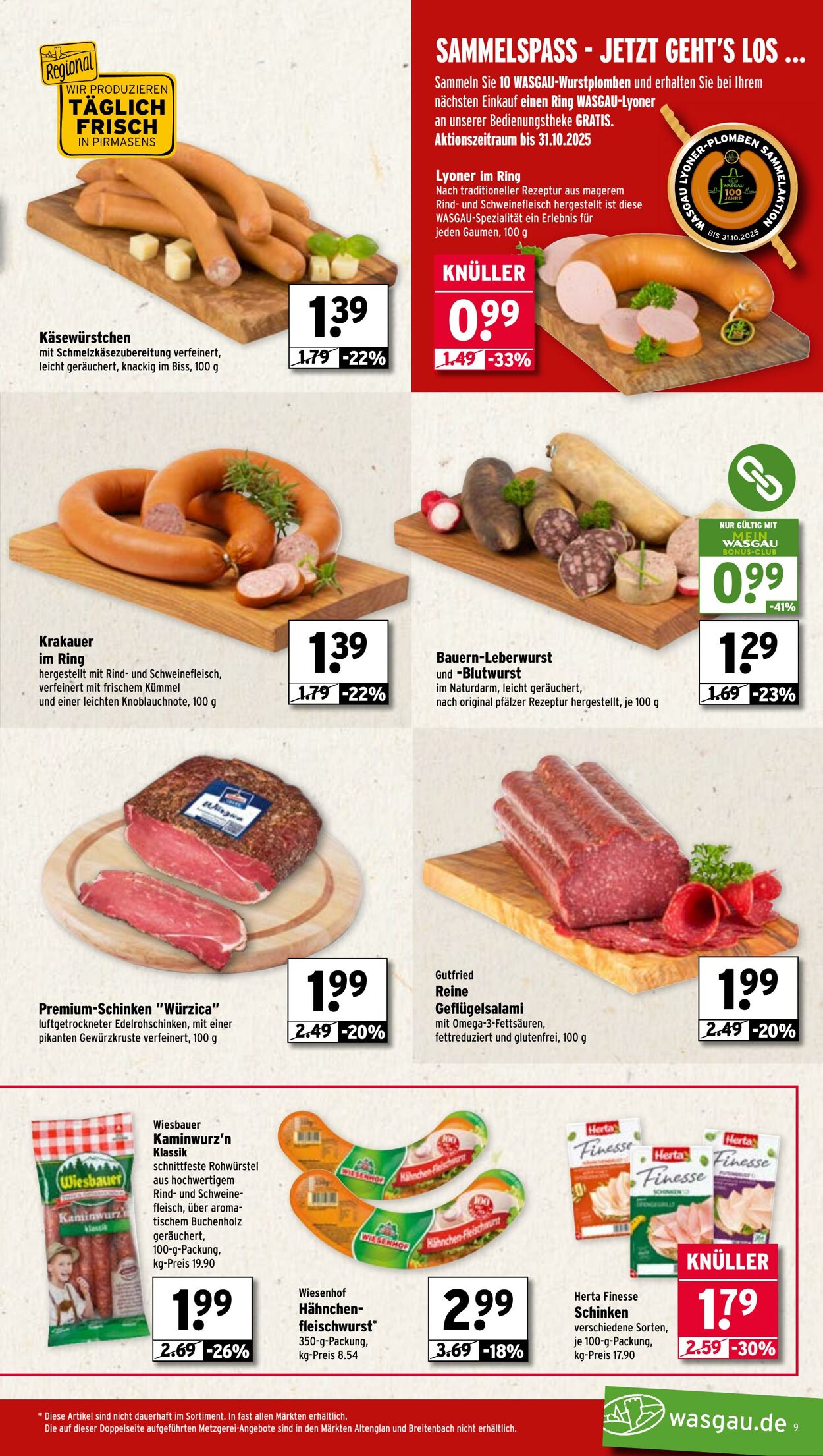 Prospekt Wasgau 08.09.2025 - 13.09.2025