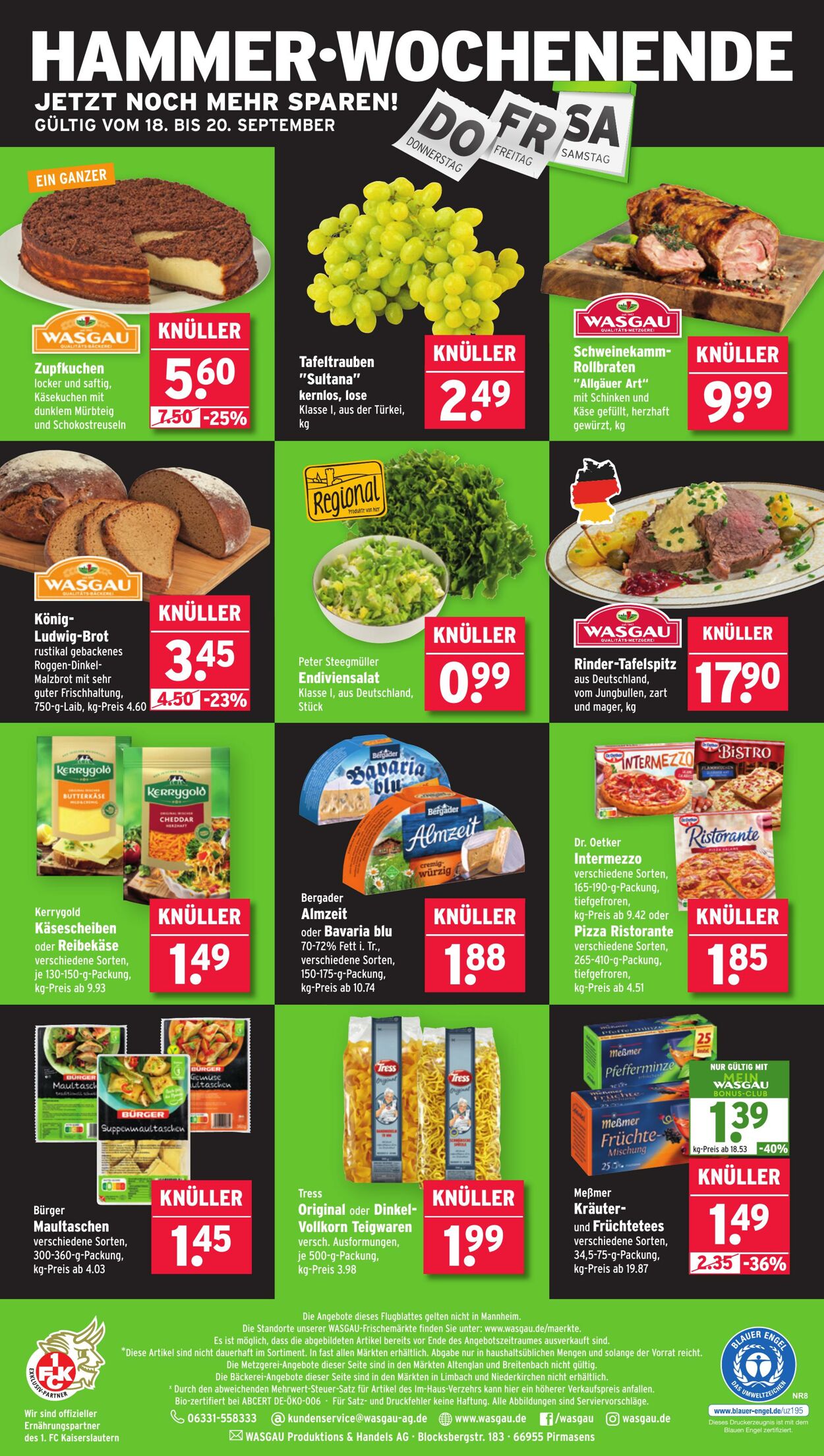 Prospekt Wasgau 15.09.2025 - 20.09.2025