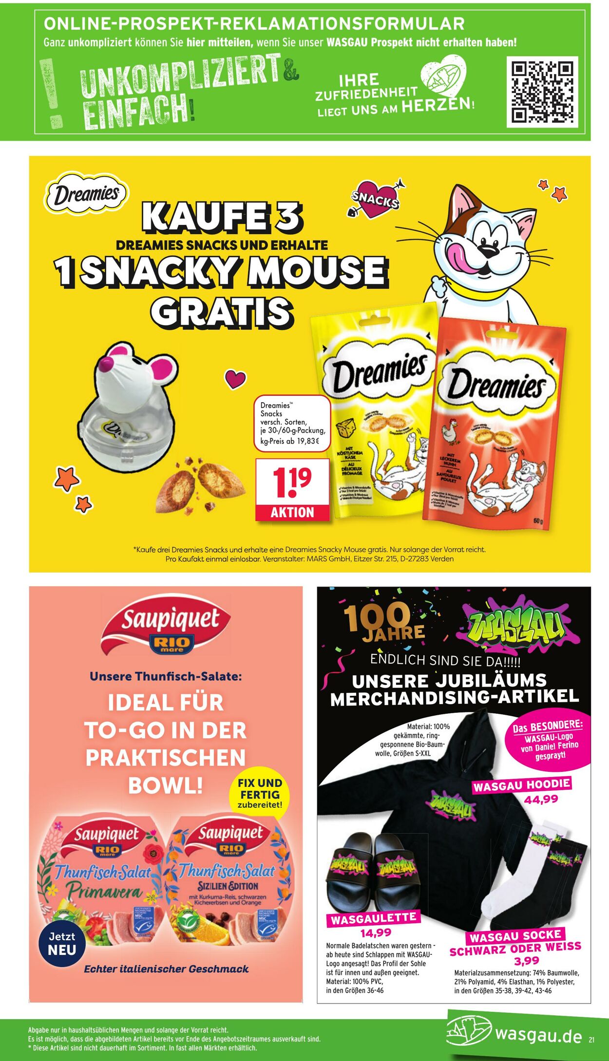 Prospekt Wasgau 15.09.2025 - 20.09.2025