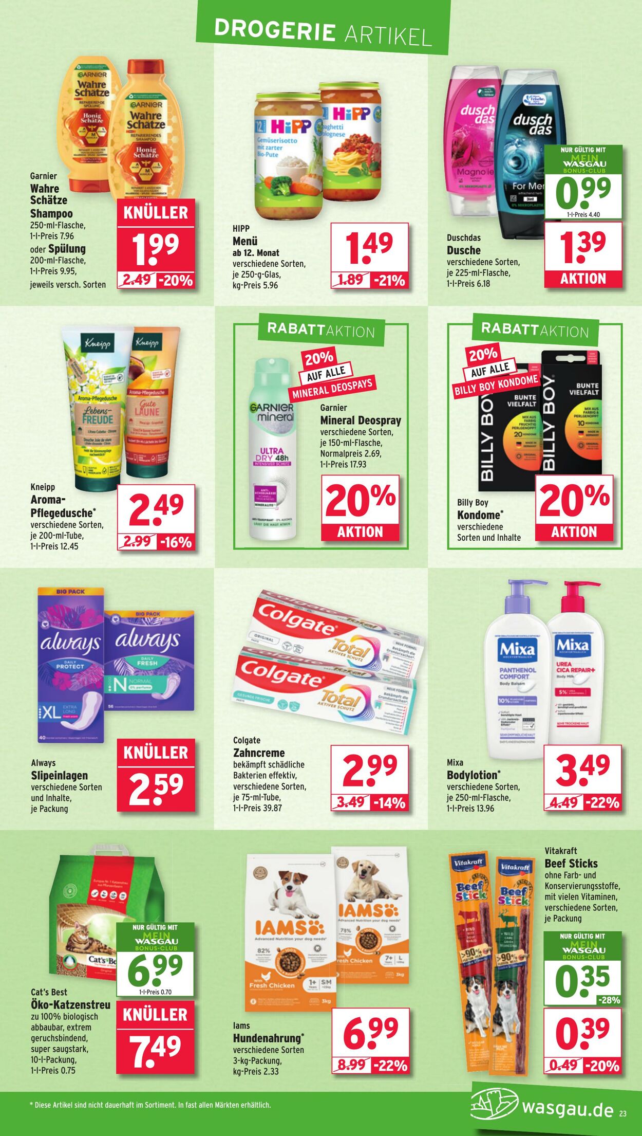Prospekt Wasgau 15.09.2025 - 20.09.2025