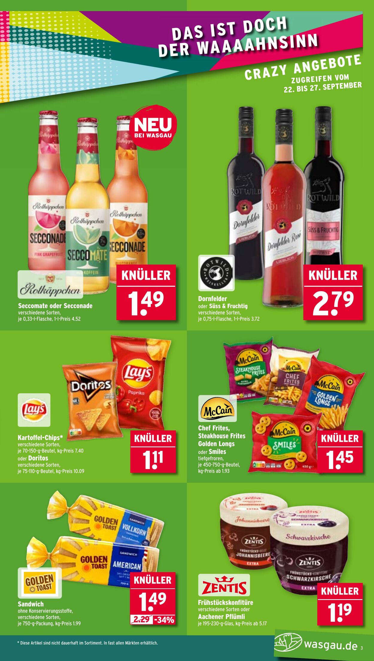 Prospekt Wasgau 22.09.2025 - 27.09.2025