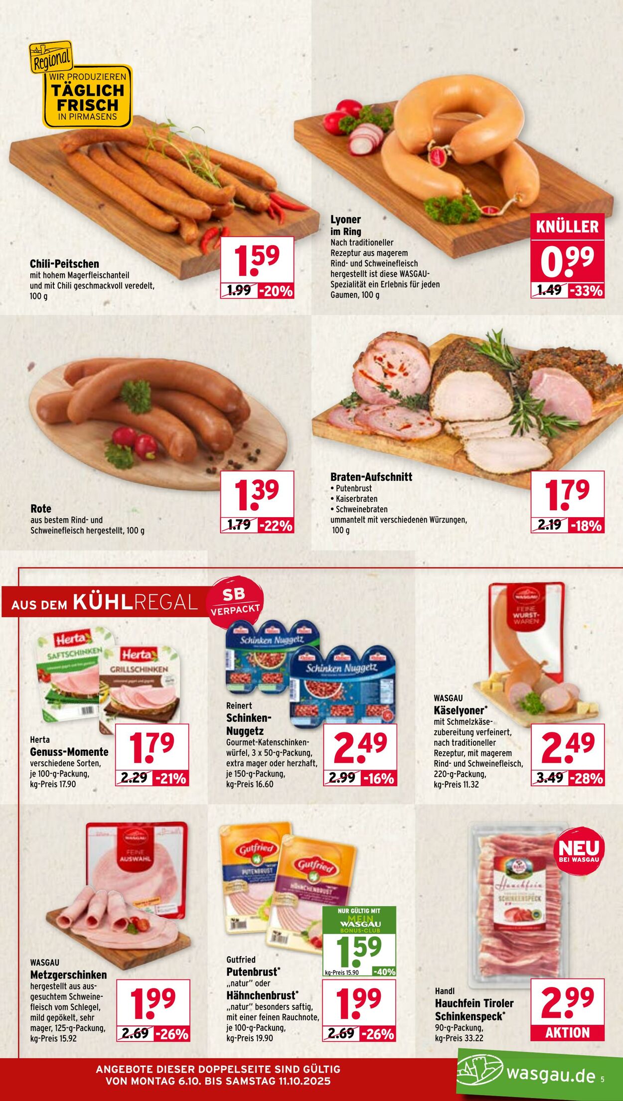 Prospekt Wasgau 06.10.2025 - 11.10.2025
