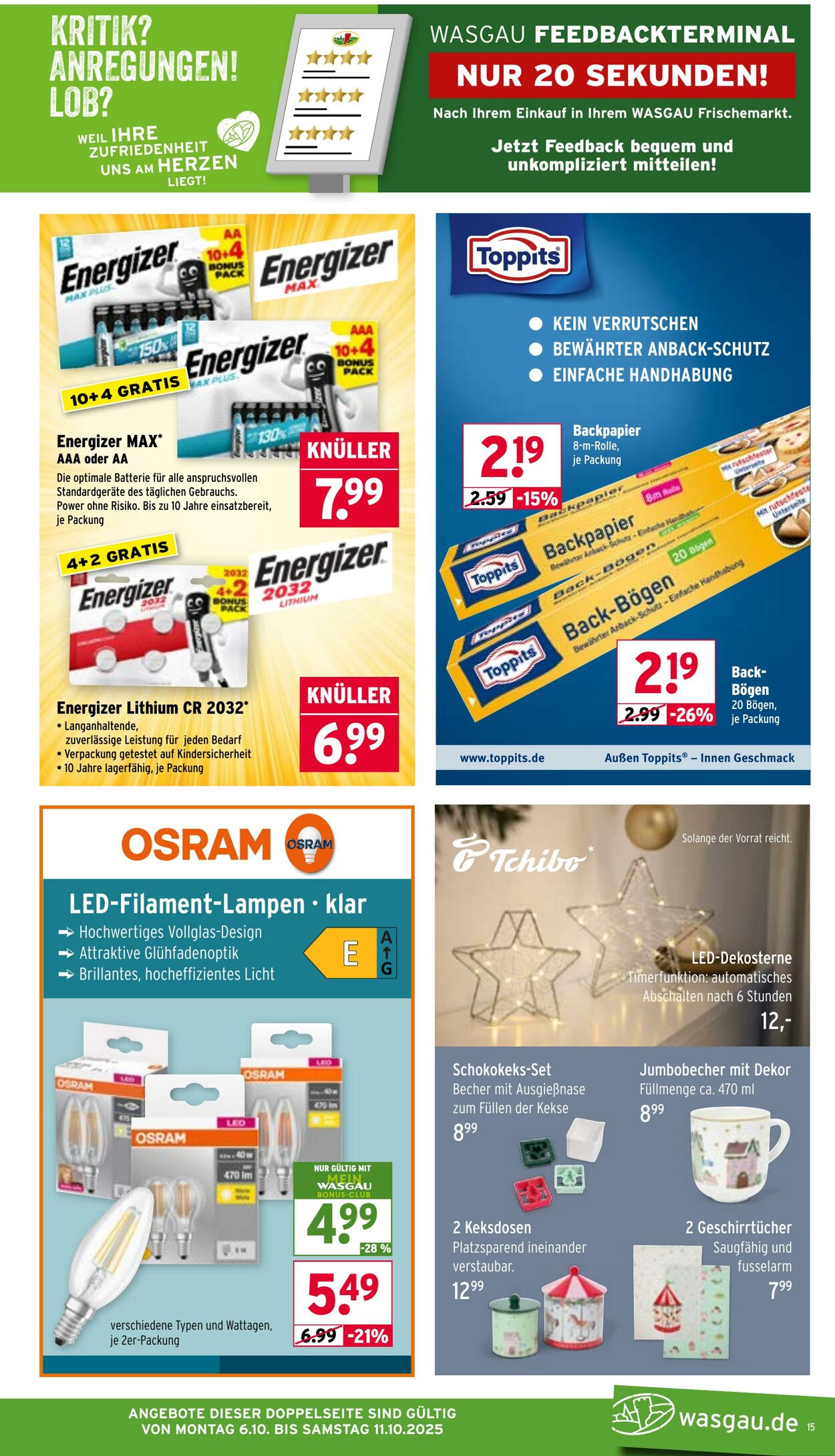 Prospekt Wasgau 06.10.2025 - 11.10.2025