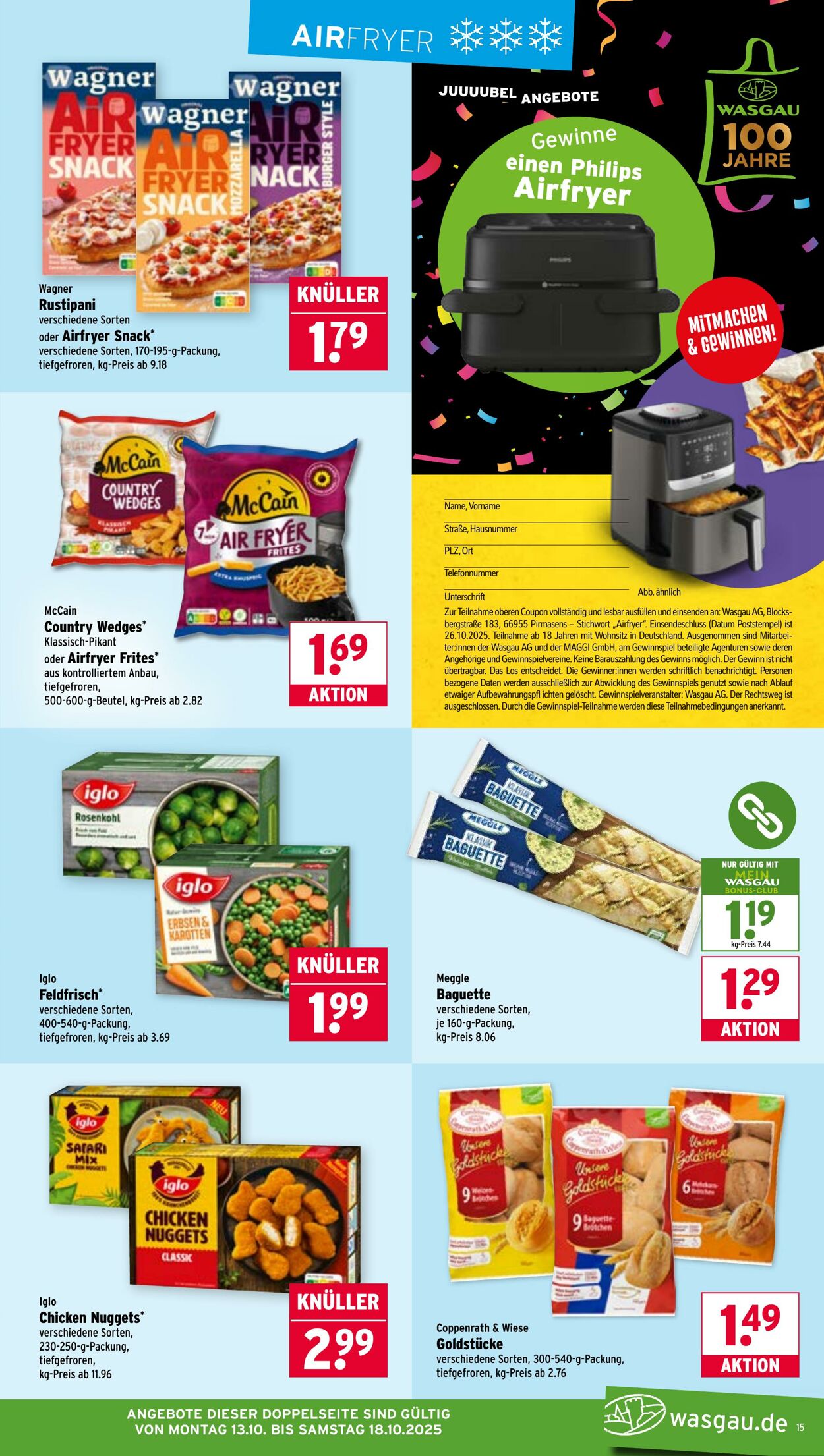 Prospekt Wasgau 13.10.2025 - 18.10.2025