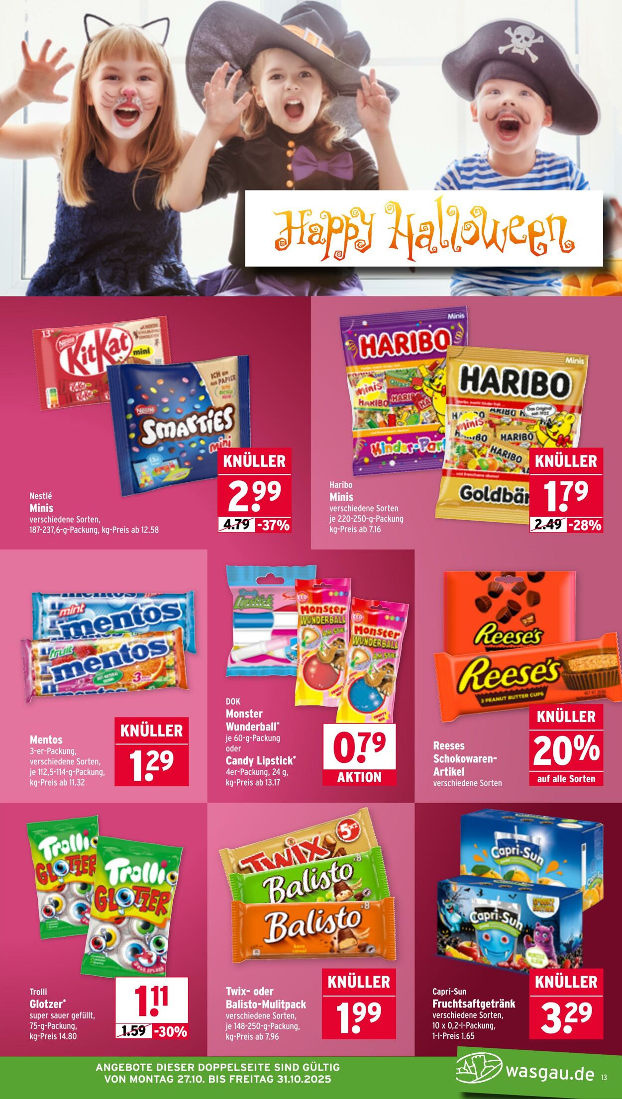 Prospekt Wasgau 27.10.2025 - 01.11.2025