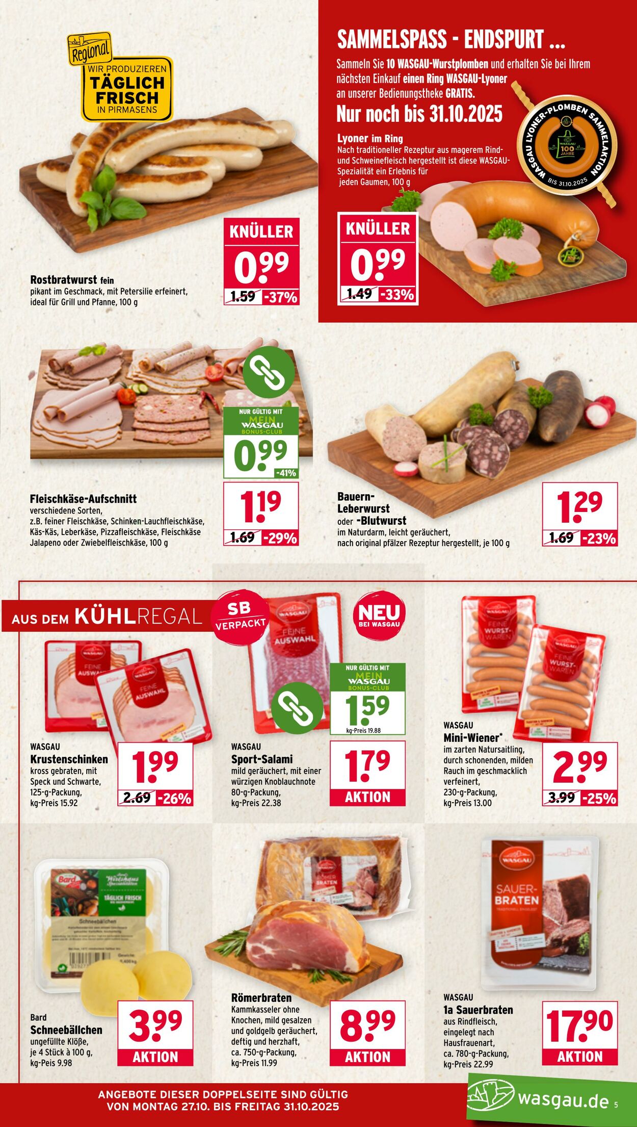 Prospekt Wasgau 27.10.2025 - 01.11.2025
