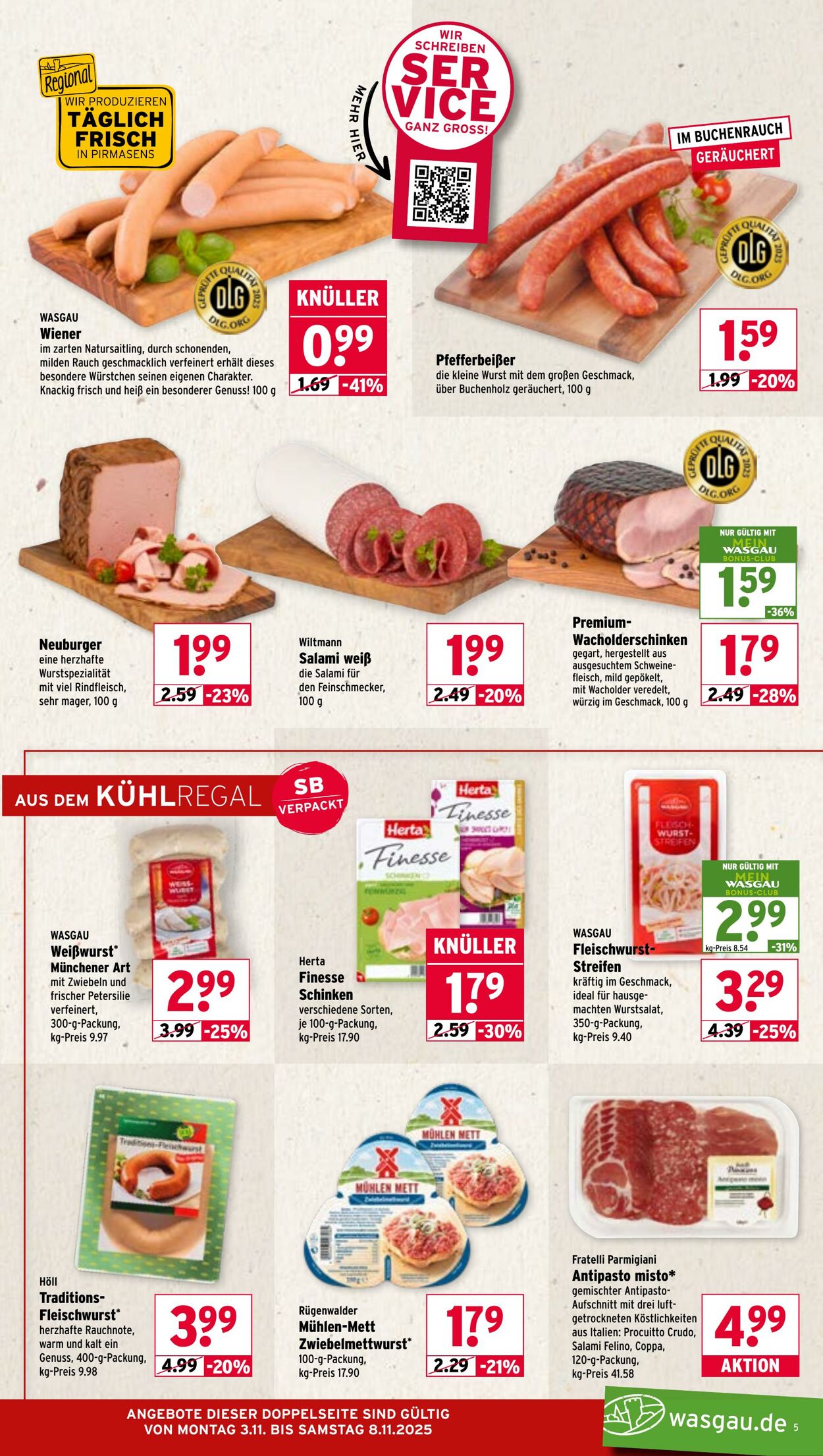 Prospekt Wasgau 03.11.2025 - 08.11.2025