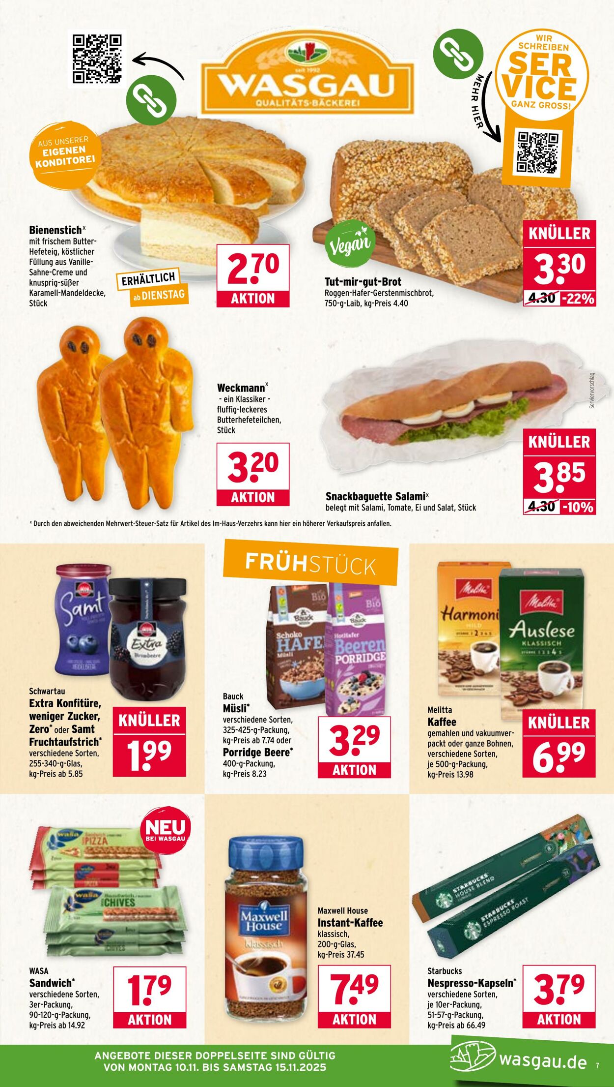 Prospekt Wasgau 10.11.2025 - 15.11.2025