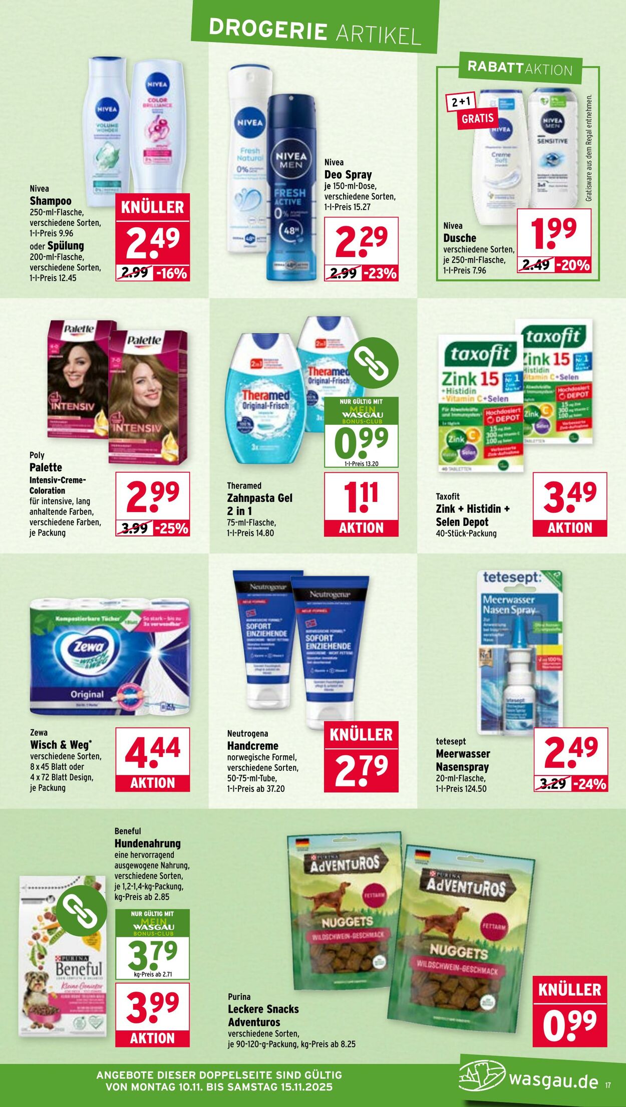 Prospekt Wasgau 10.11.2025 - 15.11.2025