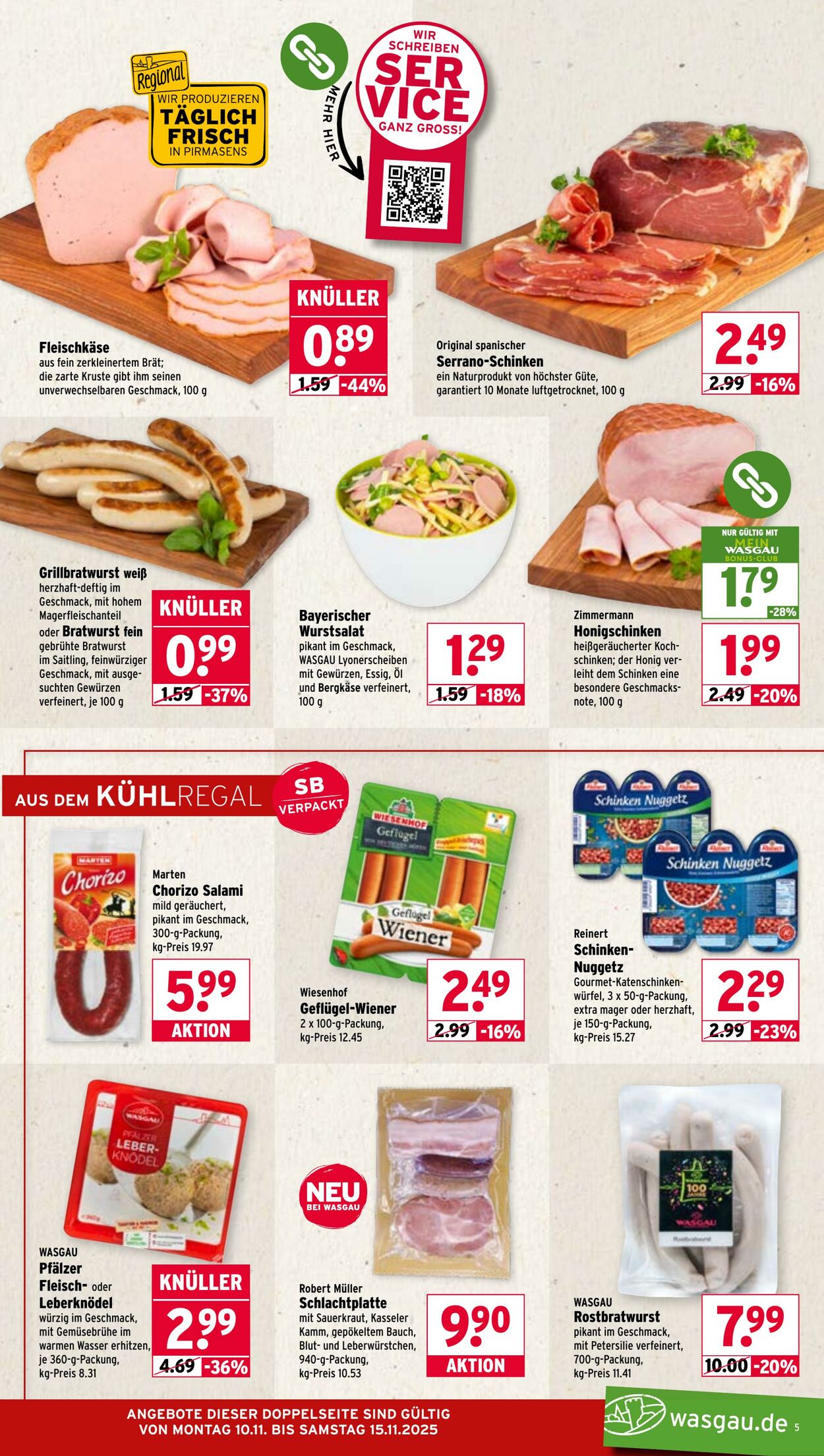 Prospekt Wasgau 10.11.2025 - 15.11.2025