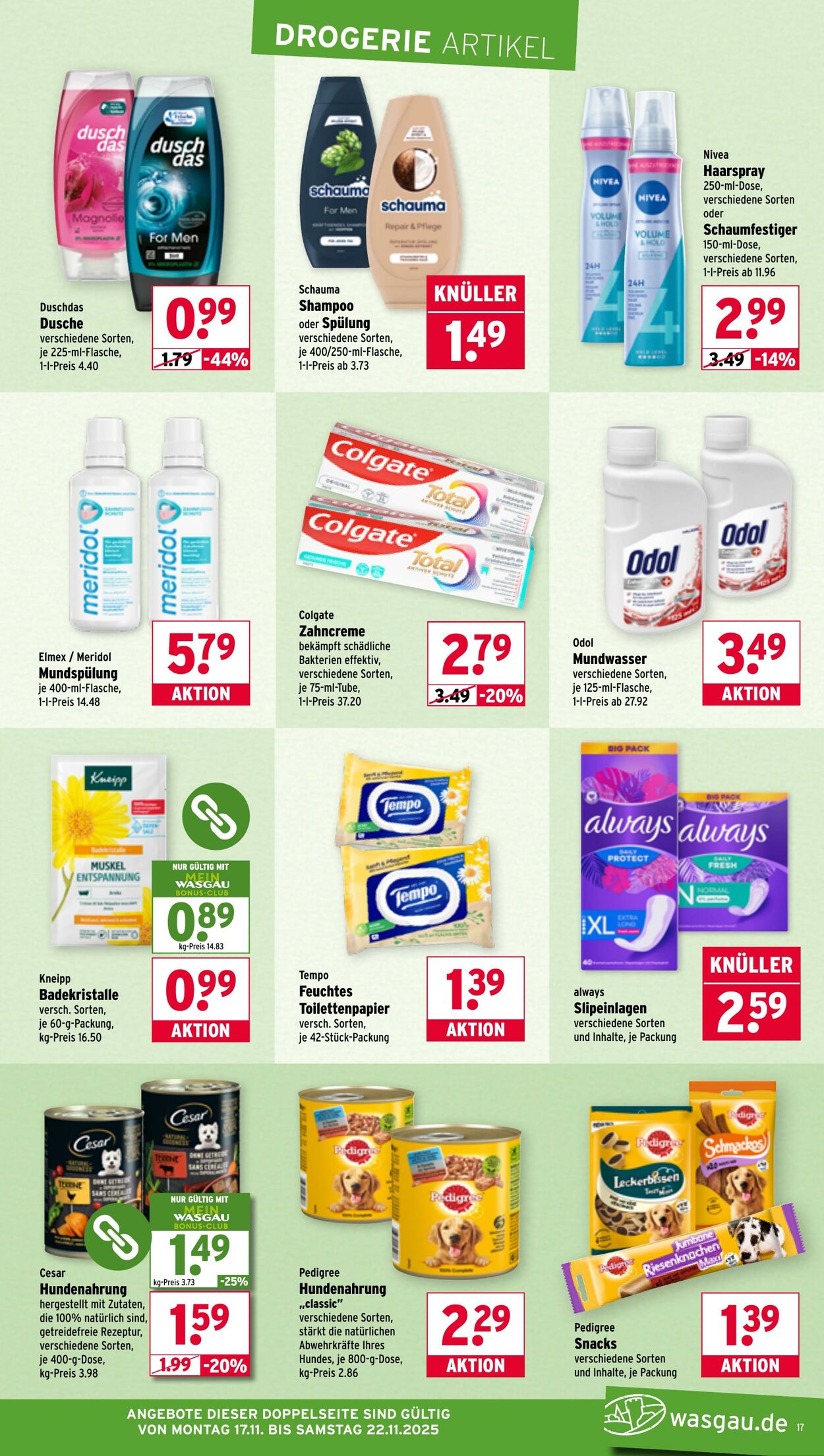 Prospekt Wasgau 17.11.2025 - 22.11.2025