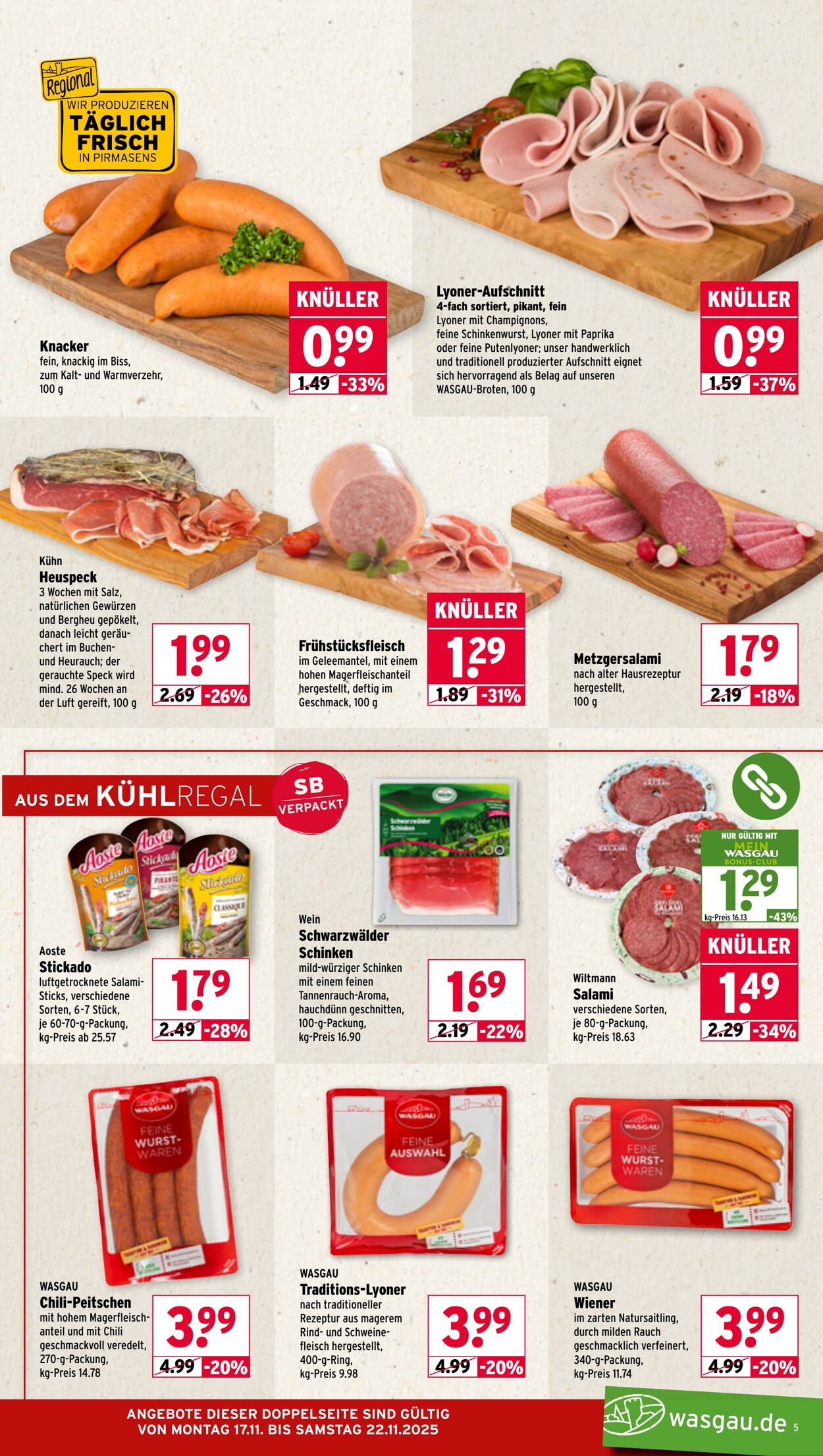 Prospekt Wasgau 17.11.2025 - 22.11.2025