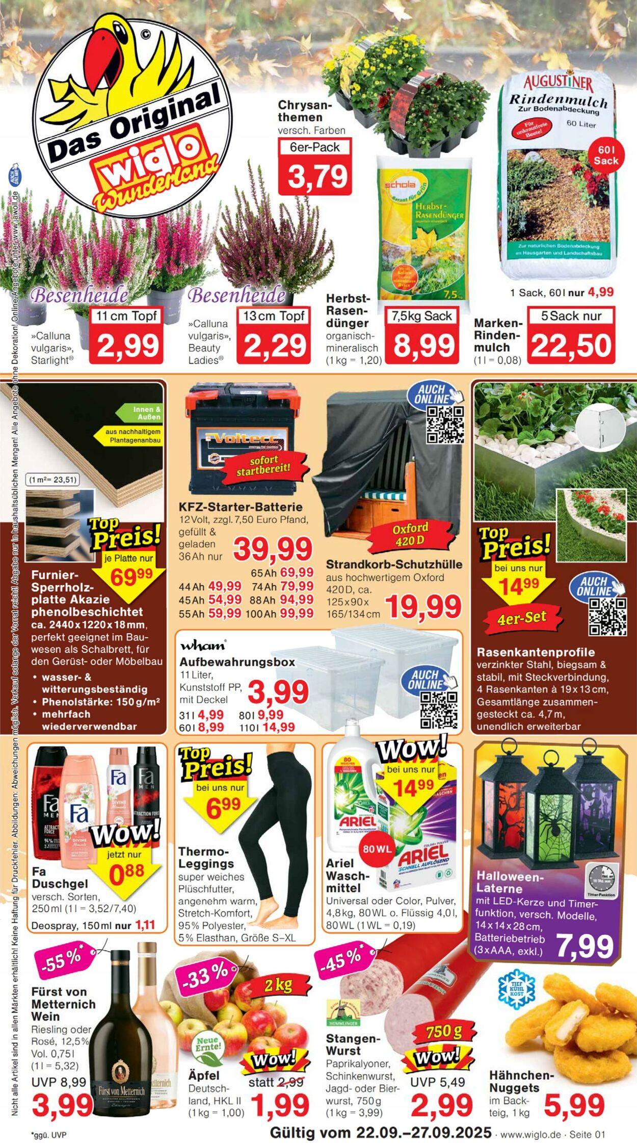 Prospekt Wiglo Wunderland 22.09.2025 - 01.10.2025