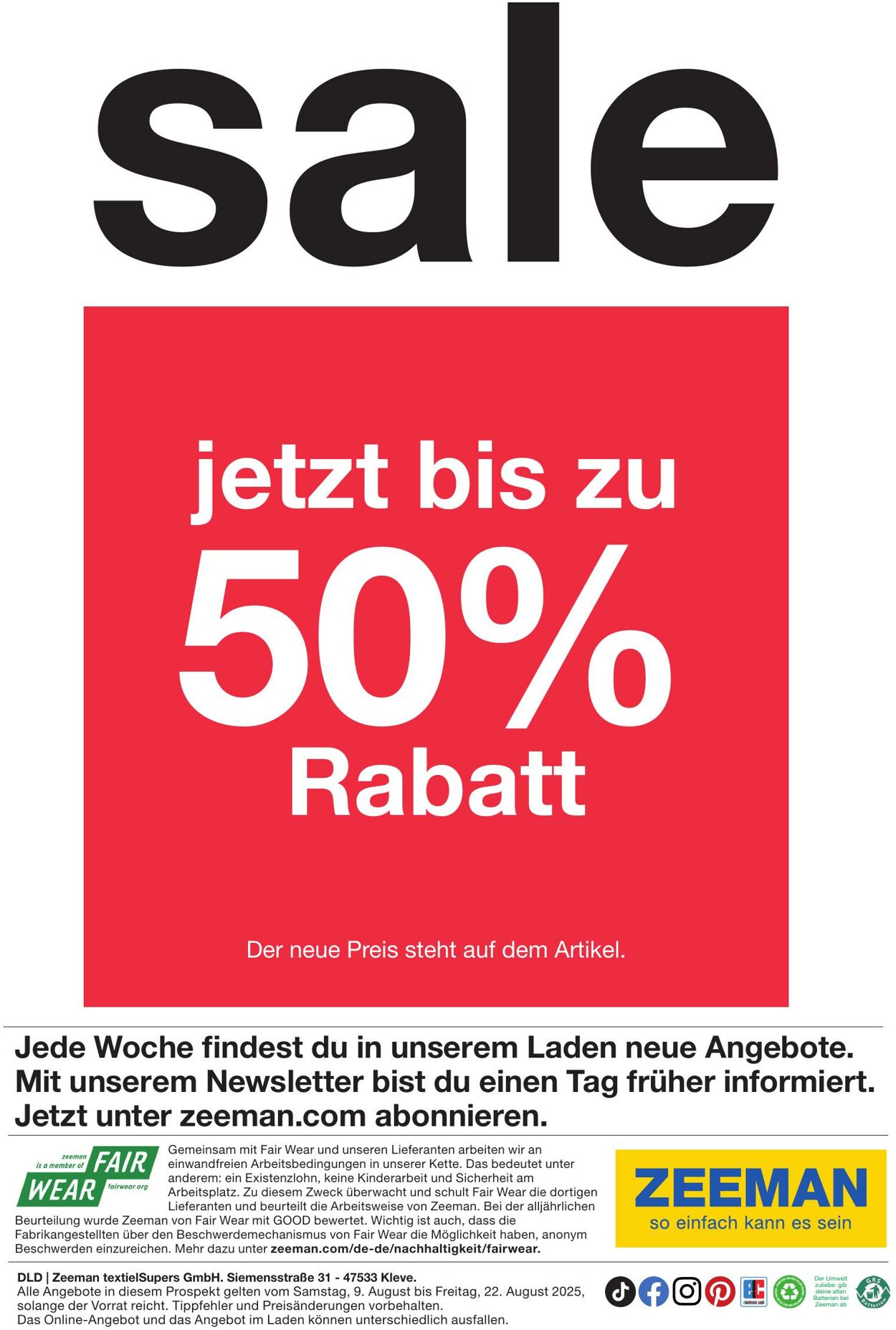 Prospekt Zeeman 11.08.2025 - 25.08.2025