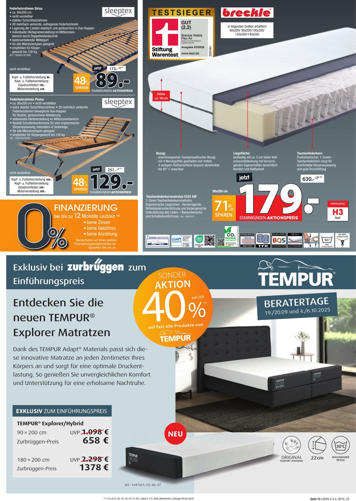 Prospekt Zurbrüggen 22.09.2025 - 04.10.2025