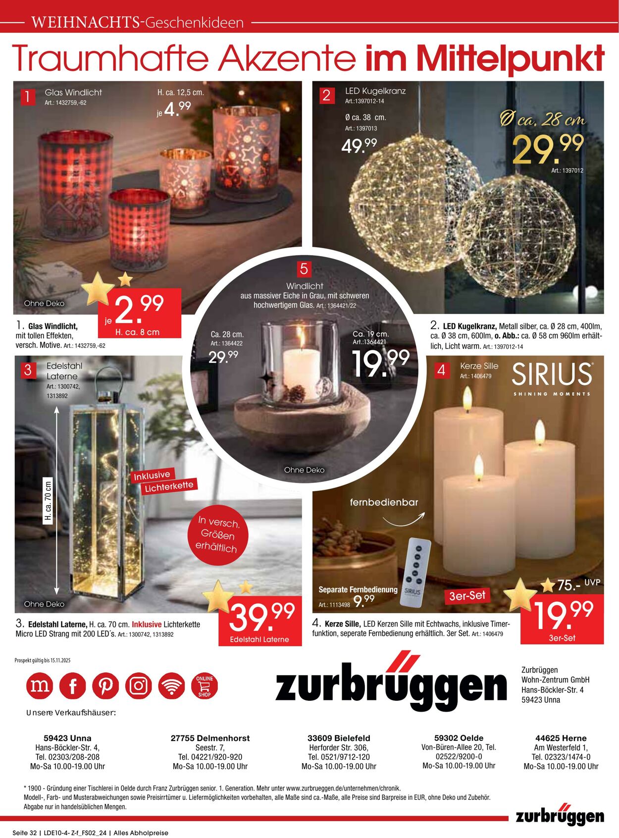 Prospekt Zurbrüggen 13.10.2025 - 15.11.2025