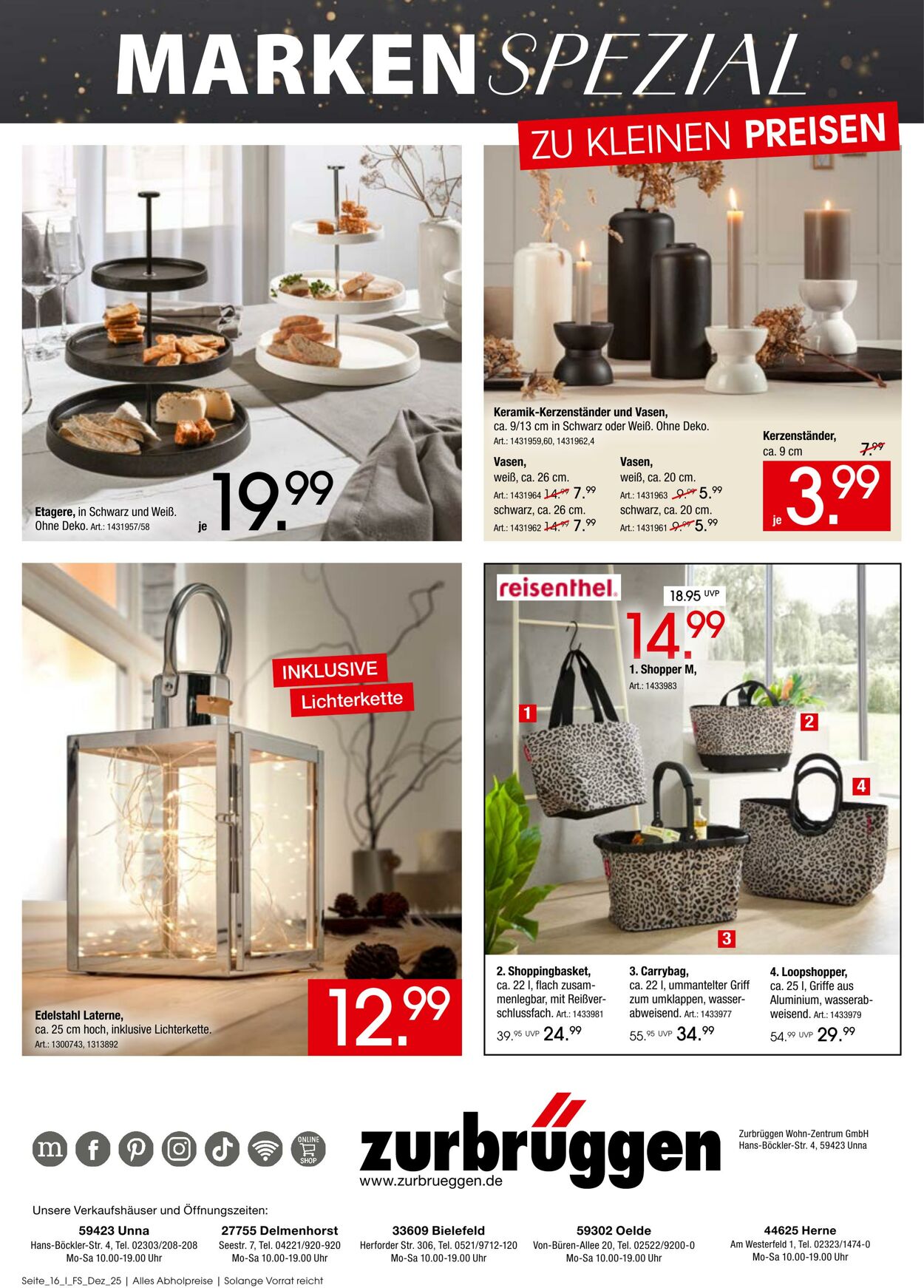 Prospekt Zurbrüggen 05.12.2025 - 26.01.2026