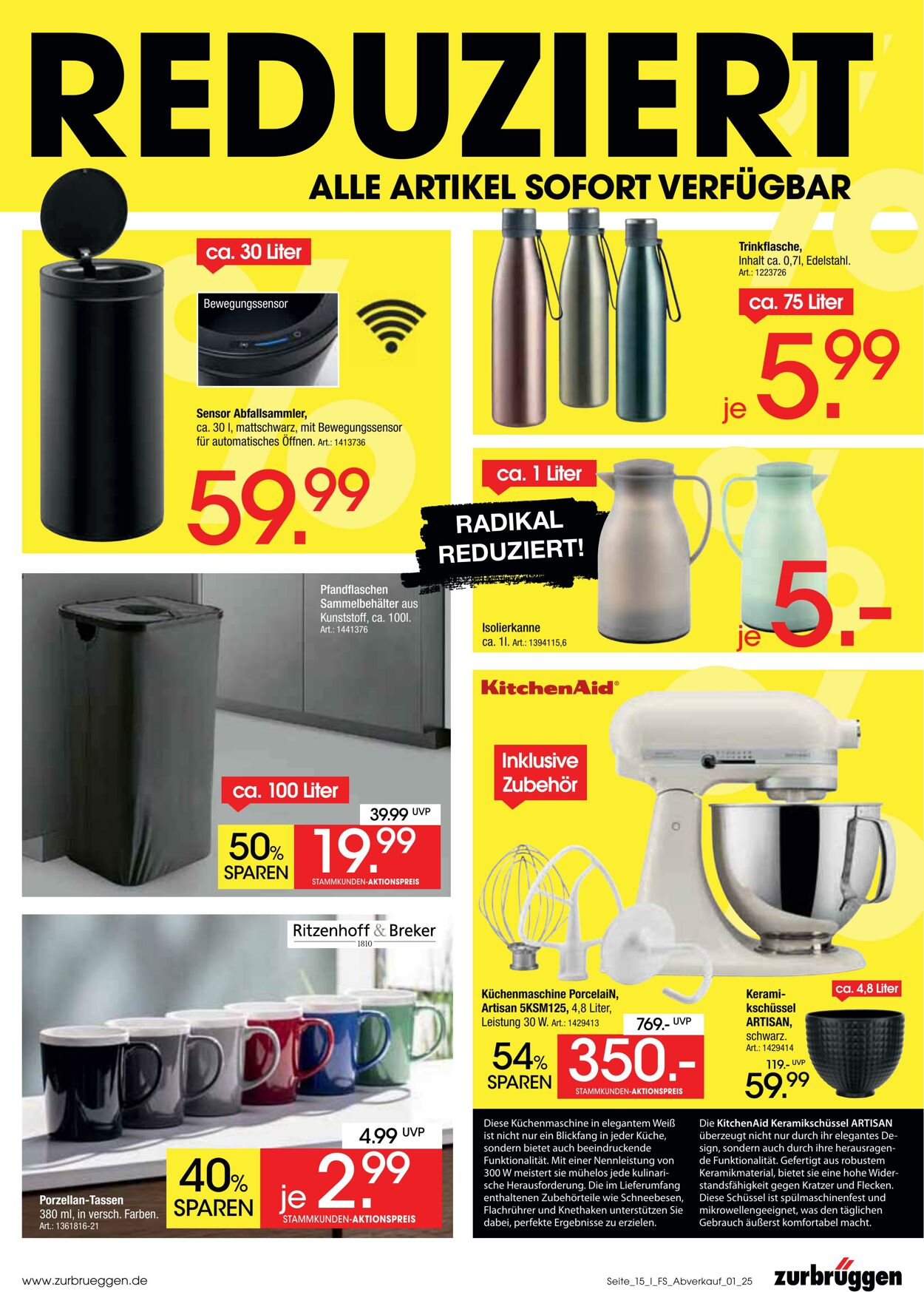 Prospekt Zurbrüggen 05.08.2025 - 31.08.2025