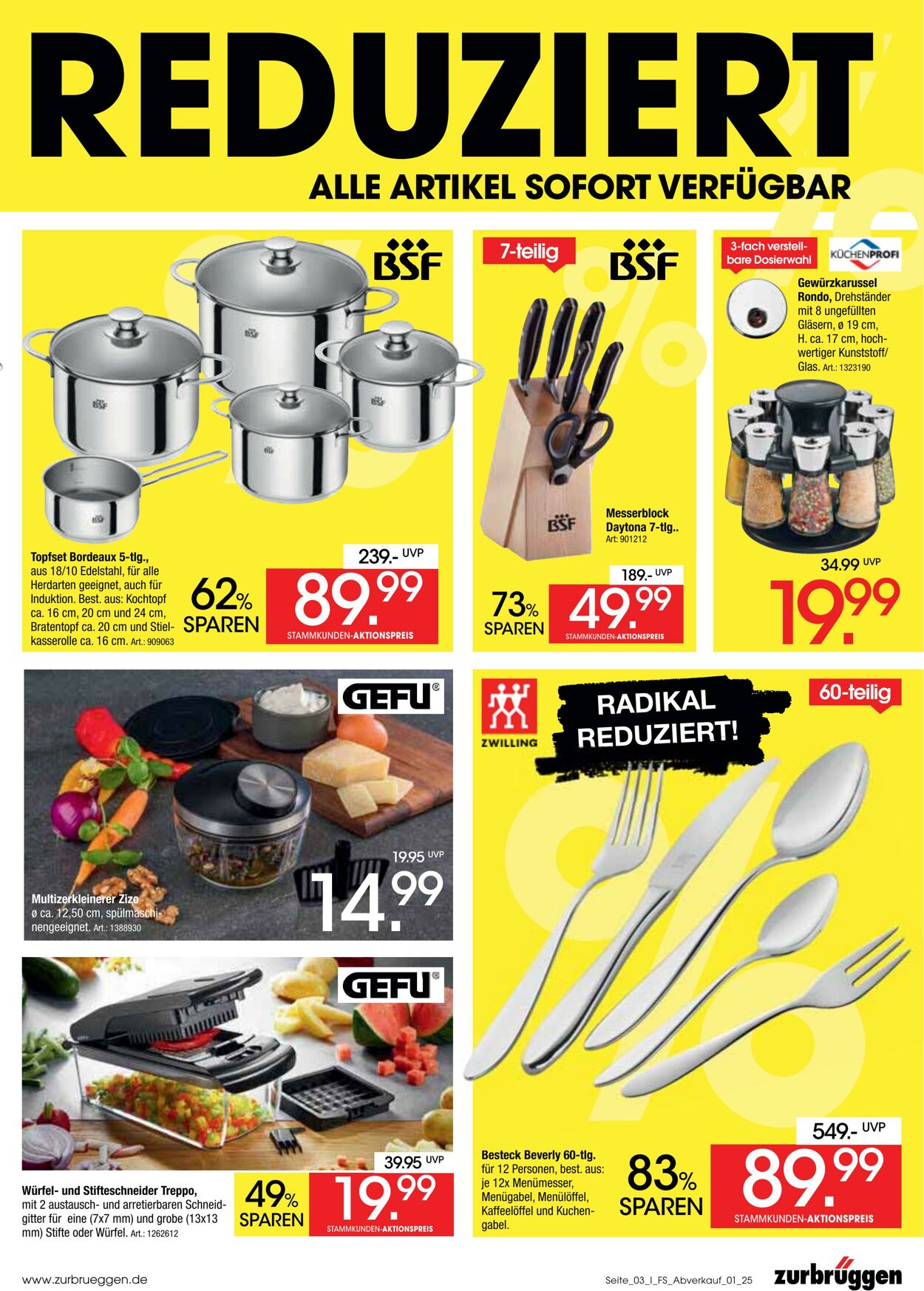 Prospekt Zurbrüggen 05.08.2025 - 31.08.2025