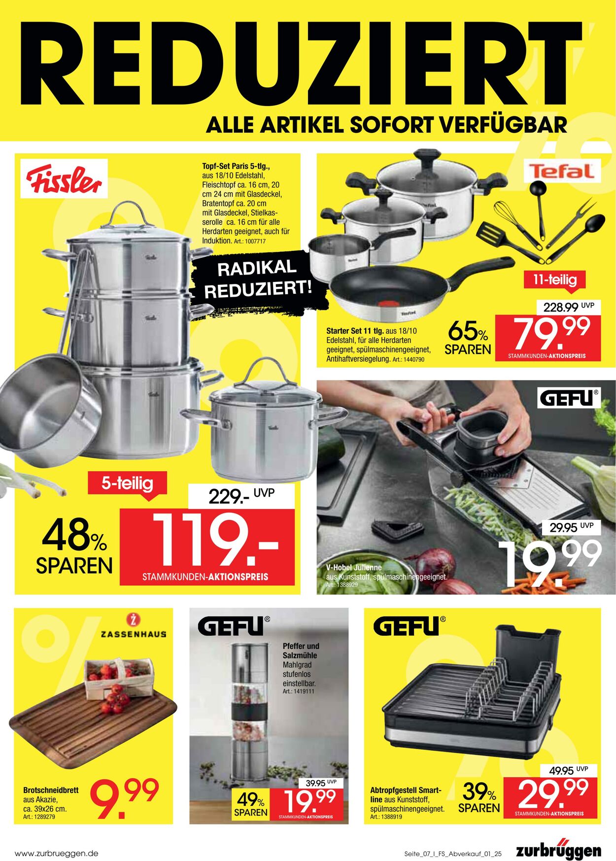 Prospekt Zurbrüggen 05.08.2025 - 31.08.2025