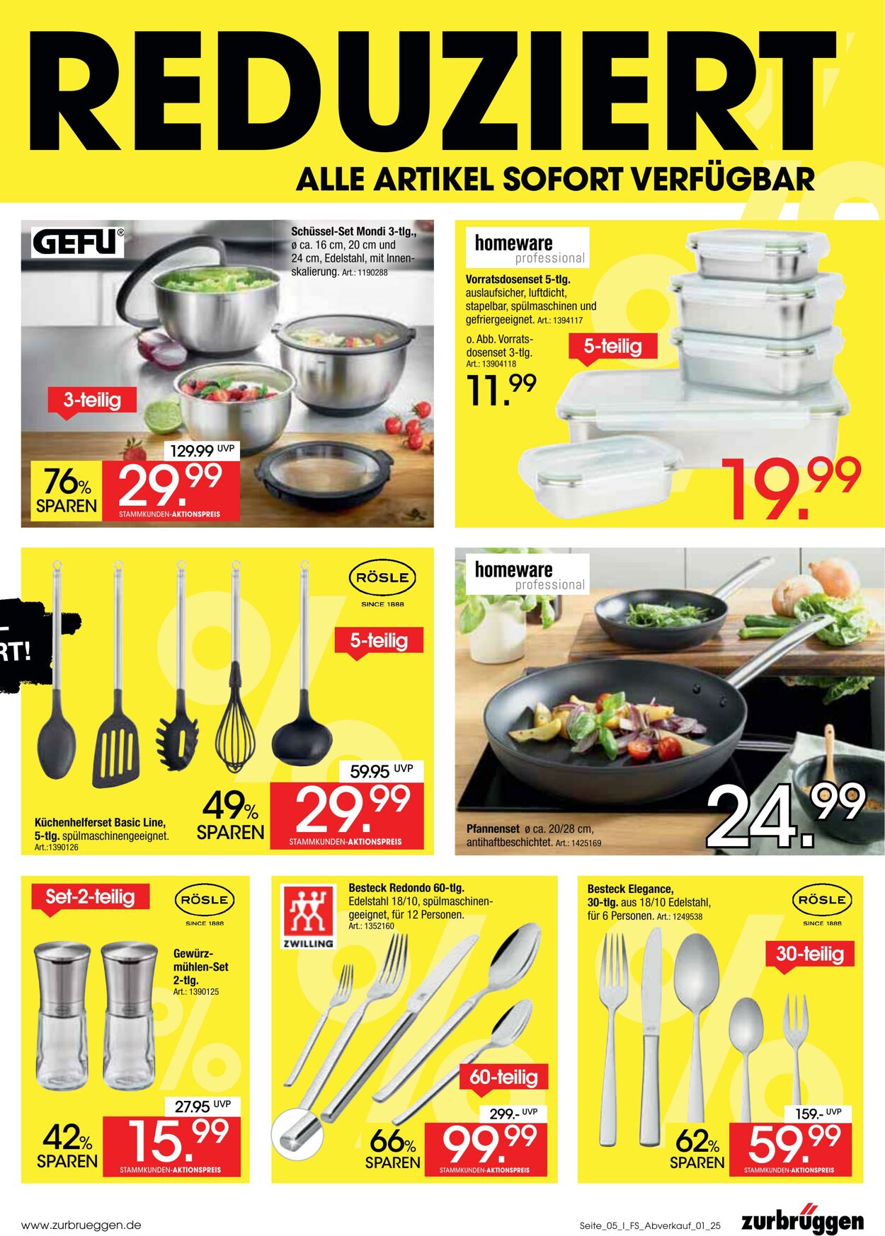 Prospekt Zurbrüggen 05.08.2025 - 31.08.2025