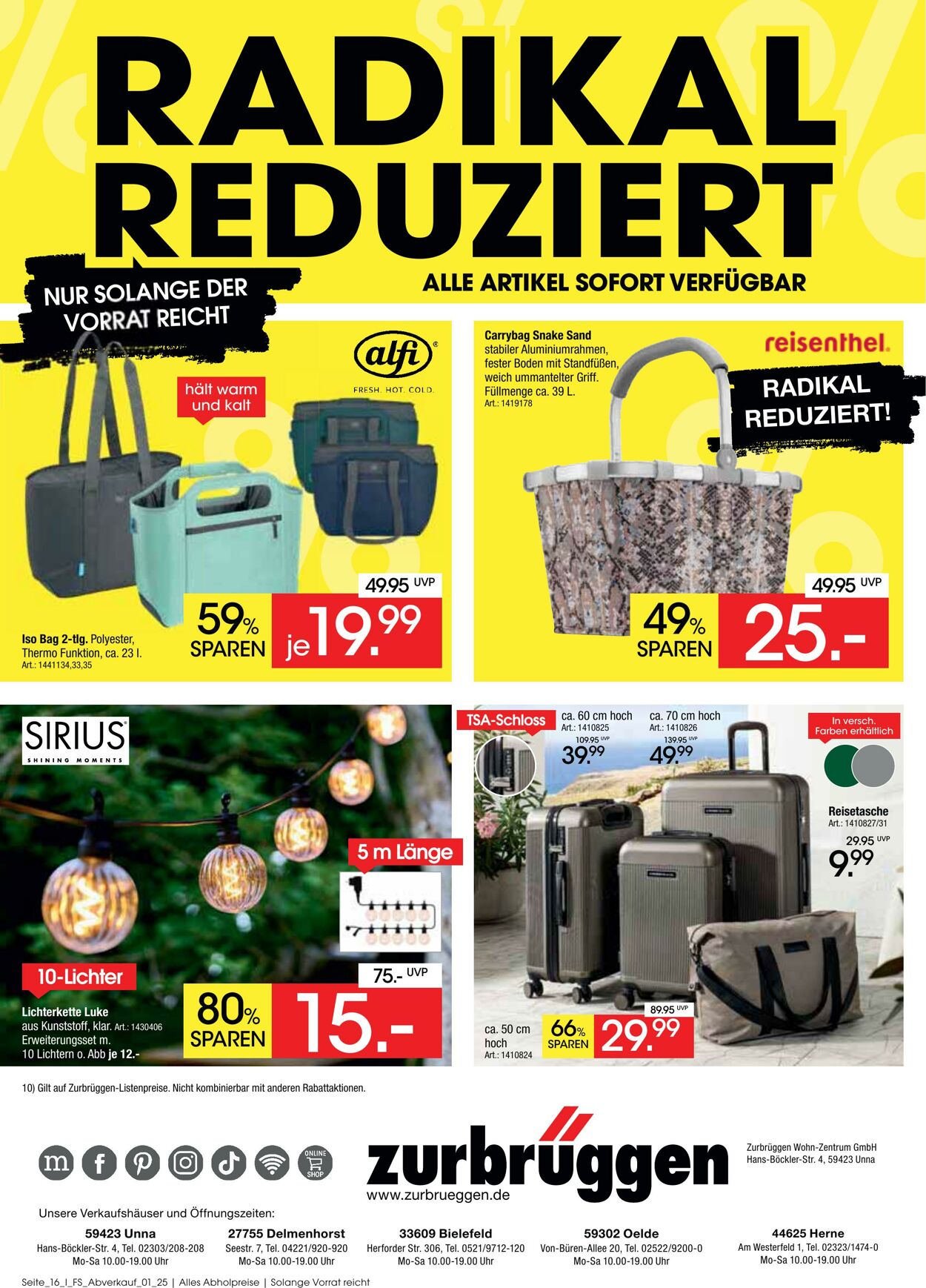 Prospekt Zurbrüggen 05.08.2025 - 31.08.2025